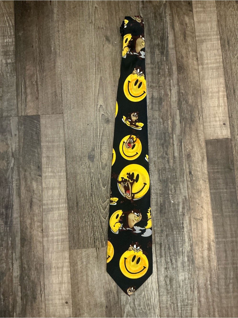 Looney Tunes Taz Tie Vintage 90s Mania Cartoon Novelty Mens Neck Tie USA